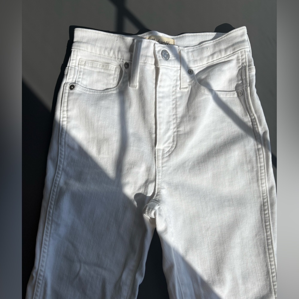 Madewell White Skinny High-Rise Jeans Size 24 10” Rise - Picture 3 of 15